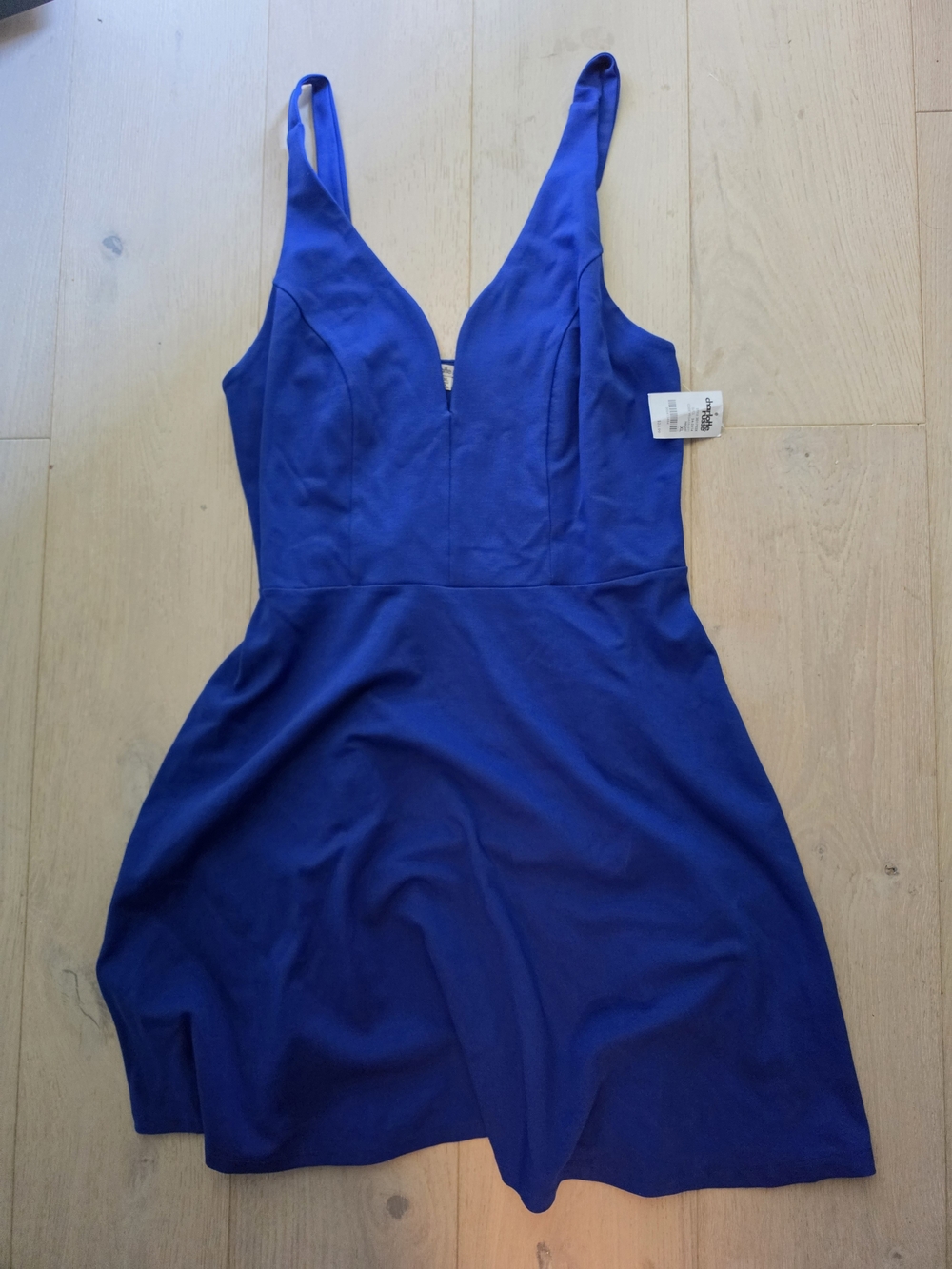 Charlotte Russe Royal Blue V-Neck Mini Dress